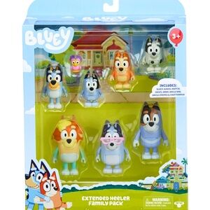 Bluey Extended Heeler Family Pack 8 Figures Muffin Nana Uncle Rad Chattermax